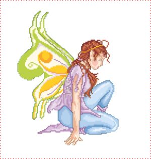 Schema Punto Croce Miriam Fata Arcobaleno | Ricamo Fate PDF
