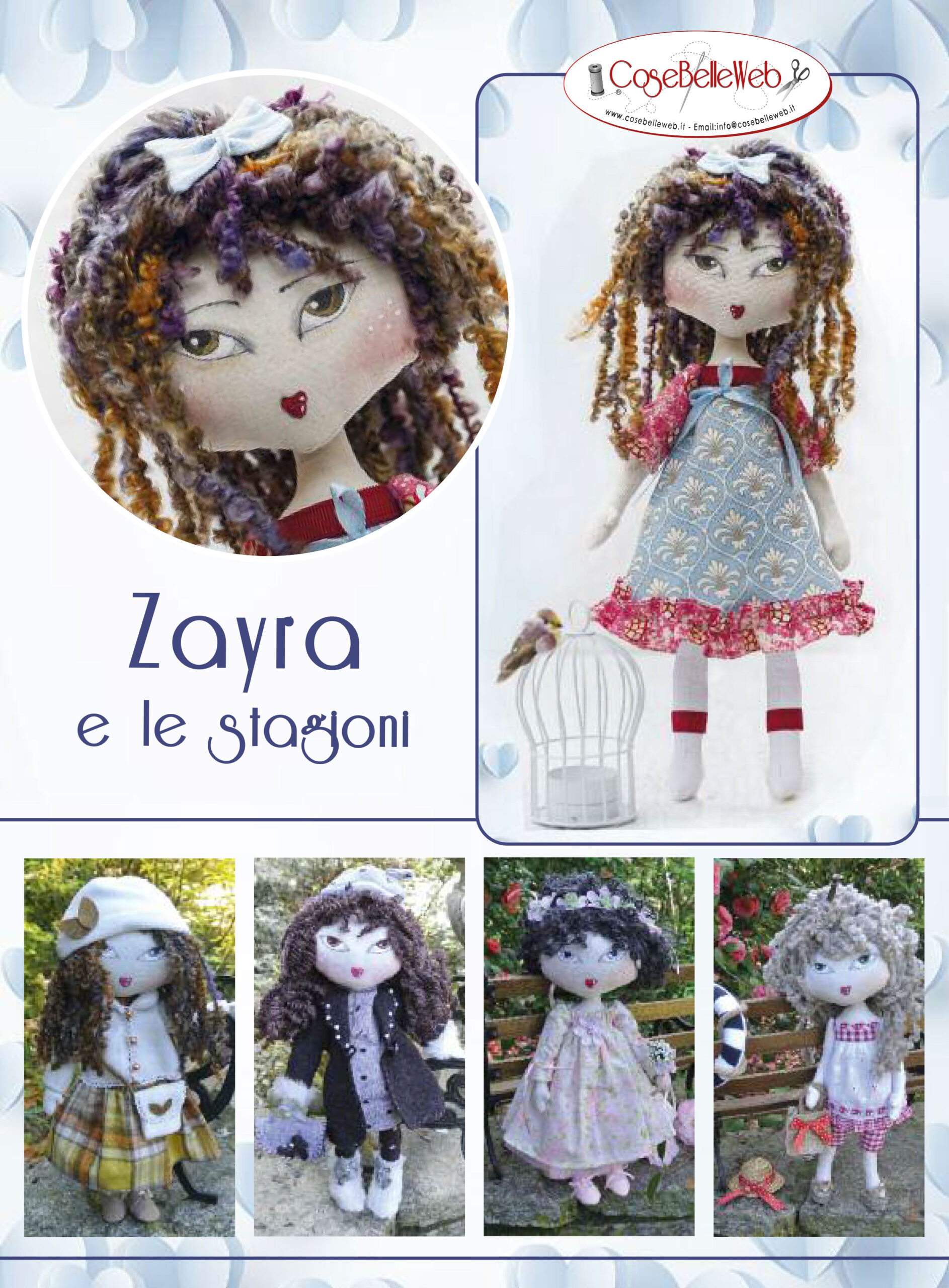cartamodello Bambola Handmade Miss Zayra Le stagioni