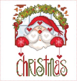 schema punto croce pdf Babbo Natale Country