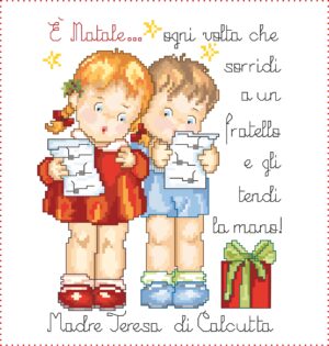 schema punto croce pdf Poesia di Natale